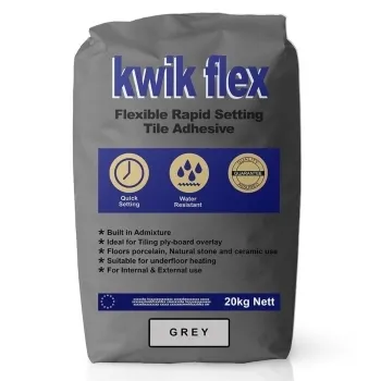 Kwik Flex Grey Adhesive W&F Adhesives Adhesives & Grouts