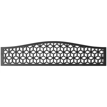 LuxeLine® Composite Classic Curve Top Fence Screen - Geometric Design