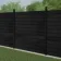 LuxeLine® Black Composite Fence Panel with Aluminium Post 6ft