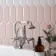 Pickett® Gloss Bevelled Petal Pink Hexagonal Metro Tiles
