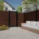 LuxeLine® Walnut Garden Gate 1730x900mm - Standard Handle