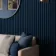 Trepanel® Texture Denim Blue Herringbone Acoustic Wood & Felt Slat Panels