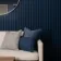 Trepanel® Texture Denim Blue Herringbone Acoustic Wood & Felt Slat Panels