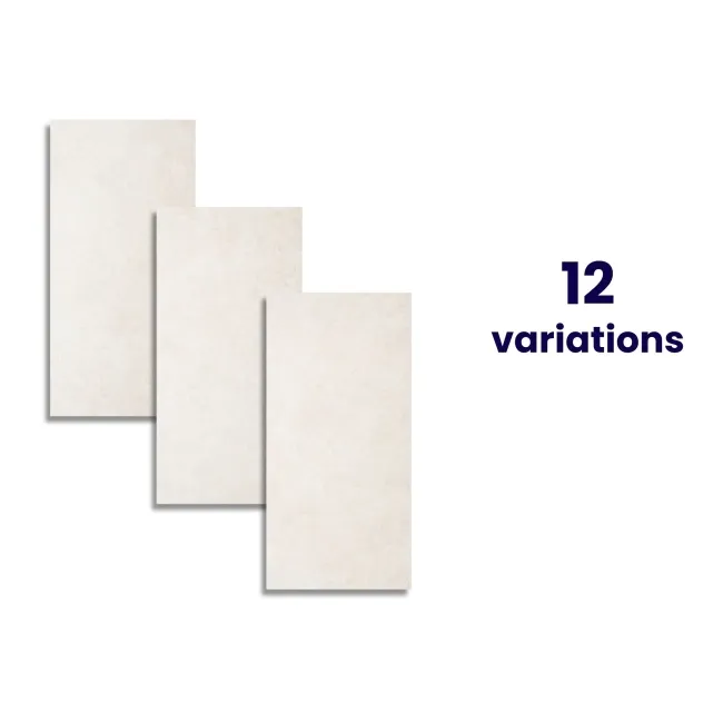 Fargo White Matt Stone Effect Anti-Slip Wall and Floor Tiles 1200x600