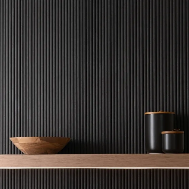 Trepanel Flex® Noir Black Flexible Wood Panels 1200x600