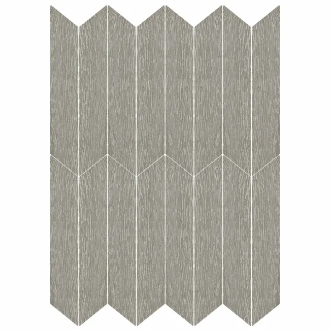 Bonsai Chevron Smoky Grey Wood Effect Porcelain Wall and For Tiles