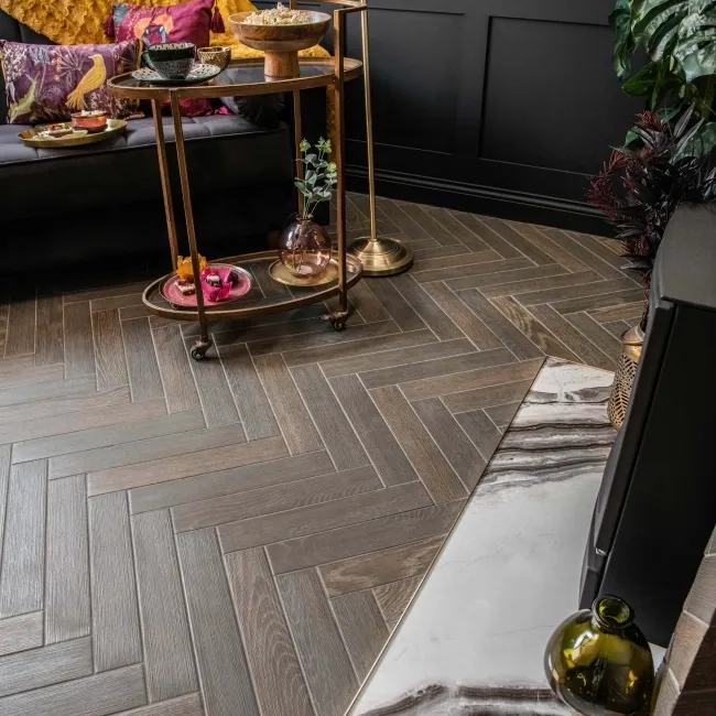 Bonsai Umber Wood Effect Porcelain Floor Tiles
