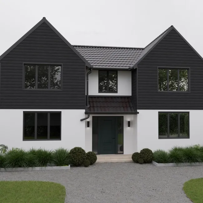 LuxeLine® Dark Grey Embossed Shiplap Composite Wall Cladding - 2900mm