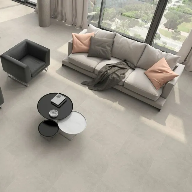Bottega Grey Concrete Effect Matt Floor Tiles