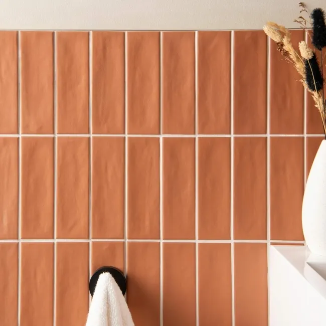 Hamlet Orange Matt Brick Metro Wall and Floor Tiles