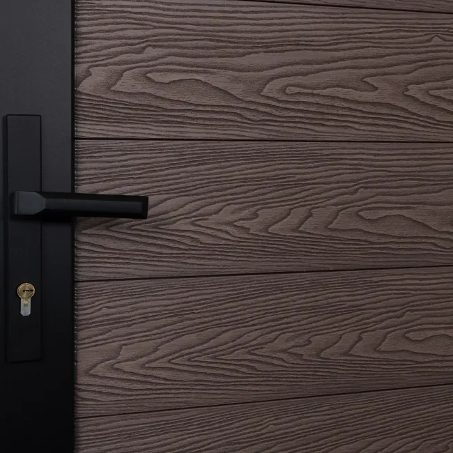 LuxeLine® Walnut Garden Gate 1730x900mm - Standard Handle