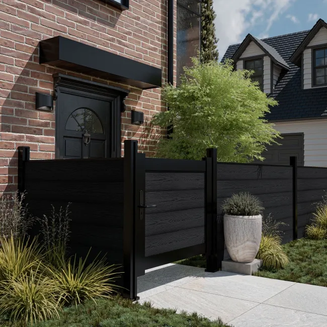 LuxeLine® Dark Grey Garden Gate 750x900mm - Standard Handle