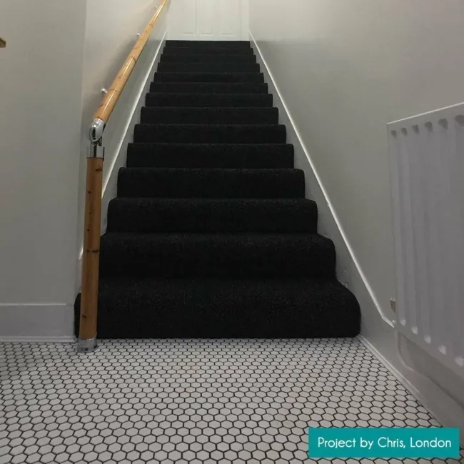 Pixel White 23x23 Hexagon Matt Mosaic Tiles