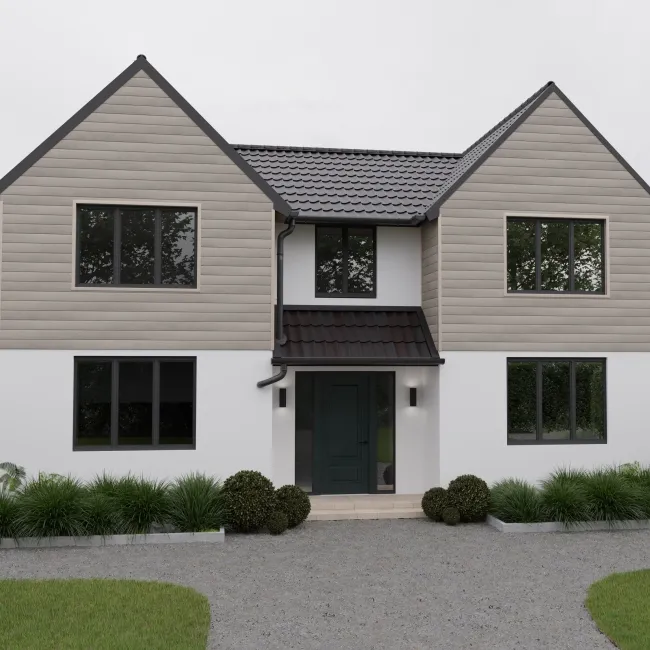 LuxeLine® Beige Embossed Shiplap Composite Wall Cladding - 2900mm