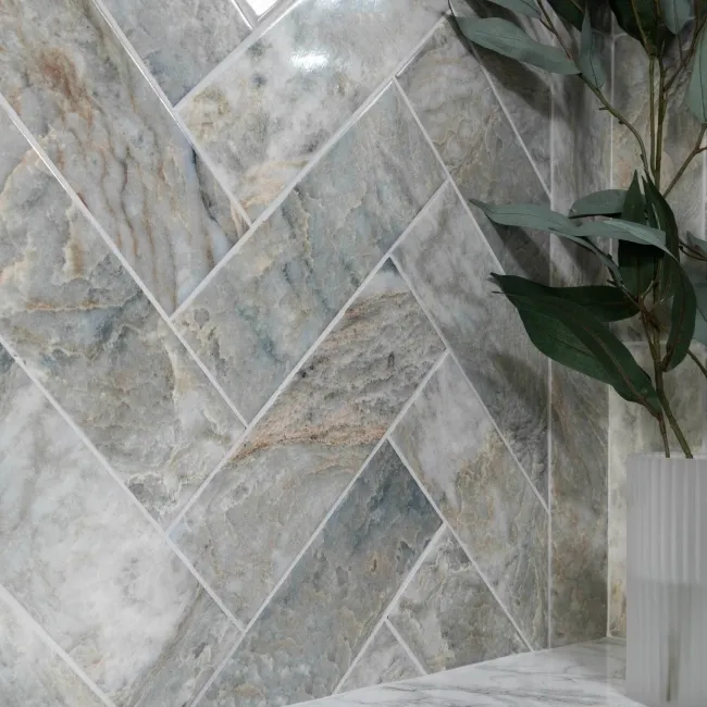 Passion Onyx Pear Light Green Marble Effect Wall Tiles