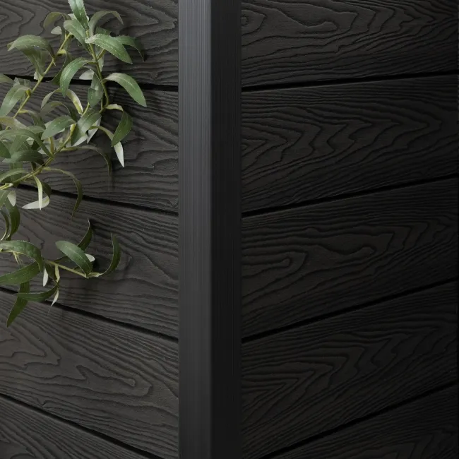 LuxeLine® Black Textured Composite Cladding Edging Corner Trim - 2500mm