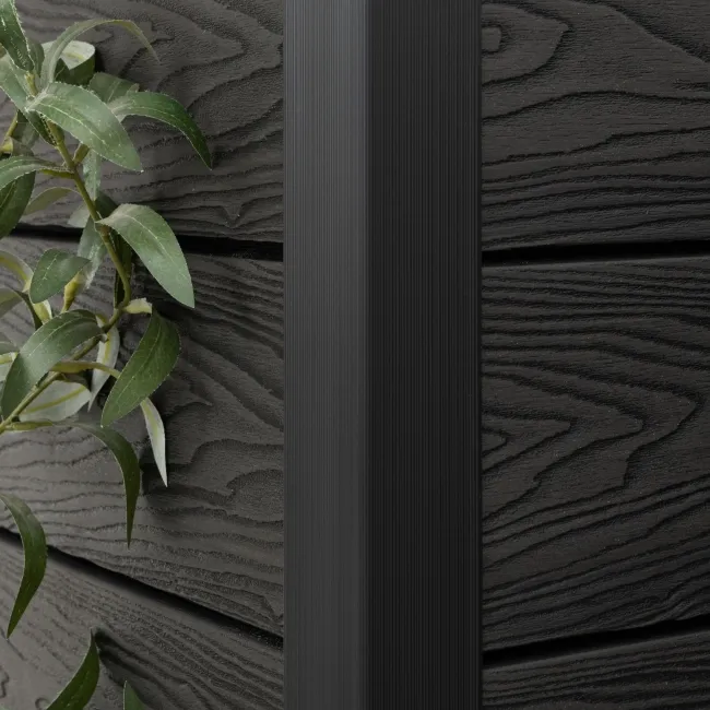 LuxeLine® Black Textured Composite Cladding Edging Corner Trim - 2500mm