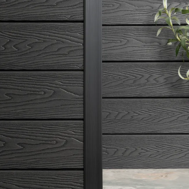 LuxeLine® Black Textured Composite Cladding Edging Corner Trim - 2500mm