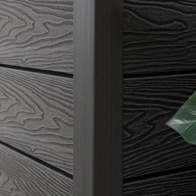 LuxeLine® Dark Grey Textured Composite Cladding Edging Corner Trim - 2500mm