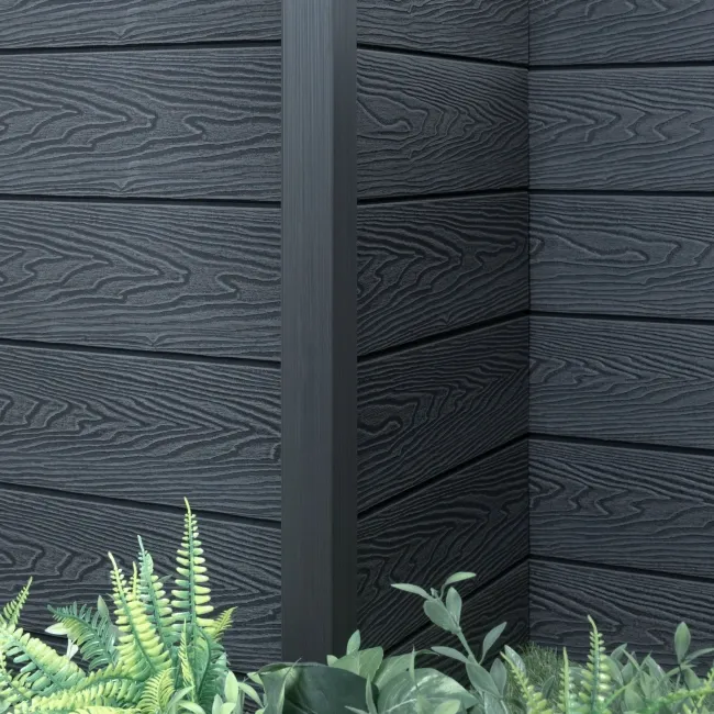 LuxeLine® Dark Grey Textured Composite Cladding Edging Corner Trim - 2500mm
