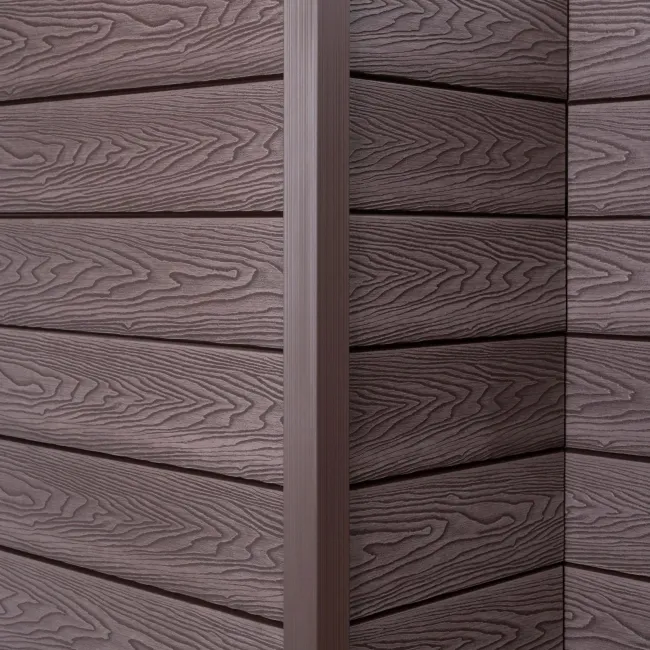 LuxeLine® Walnut Textured Composite Cladding Edging Corner Trim - 2500mm