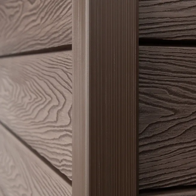 LuxeLine® Walnut Textured Composite Cladding Edging Corner Trim - 2500mm