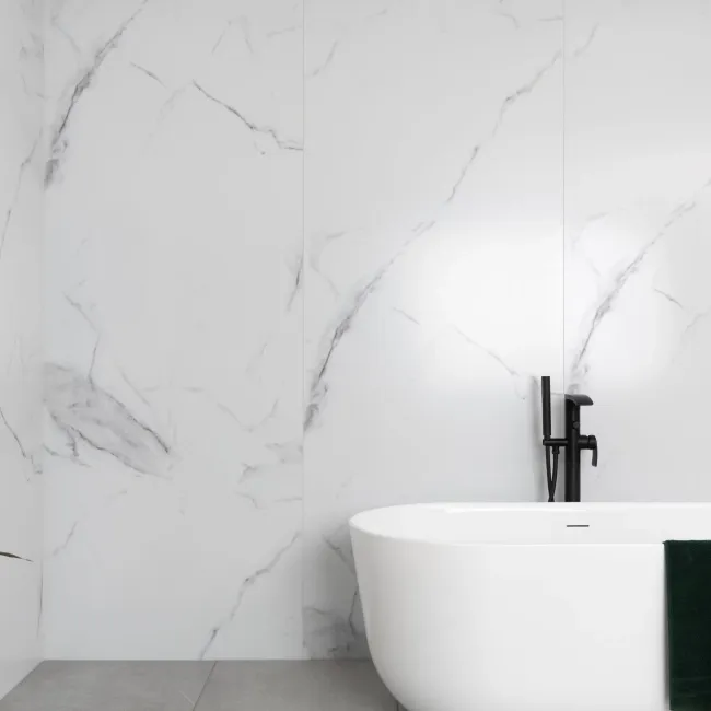 Trepanel Aqua Luxe® Carrara Soft Marble Effect Embossed Satin SPC XXL Wall Panel