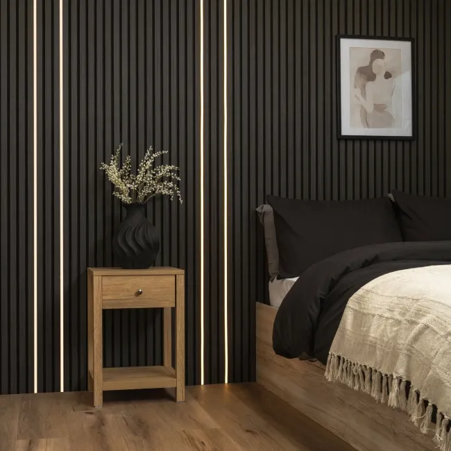 Trepanel Bright® Wall Panel Bluetooth LED Strip Lights With Black Casing - 2.4m Pack of 4