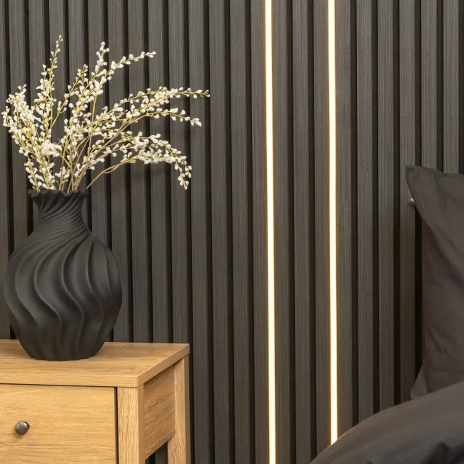 Trepanel Bright® Wall Panel LED Strip Lights With Black Casing - 2.4m Pack of 2