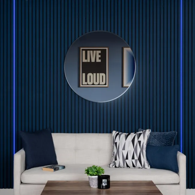 Trepanel Bright® Wall Panel Bluetooth Multi Colour LED Strip Lights With White Casing – 2.4m Pack of 2