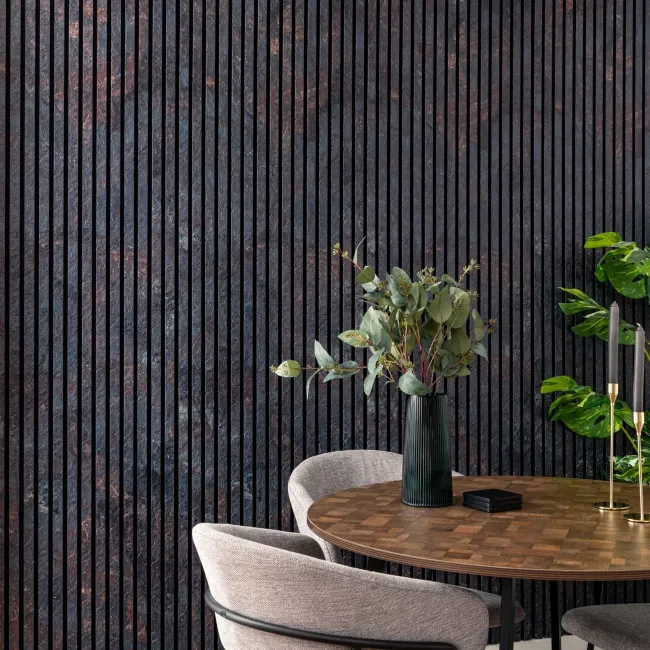 Trepanel Design® Dark Peacock Slate Effect Acoustic Wall Panels