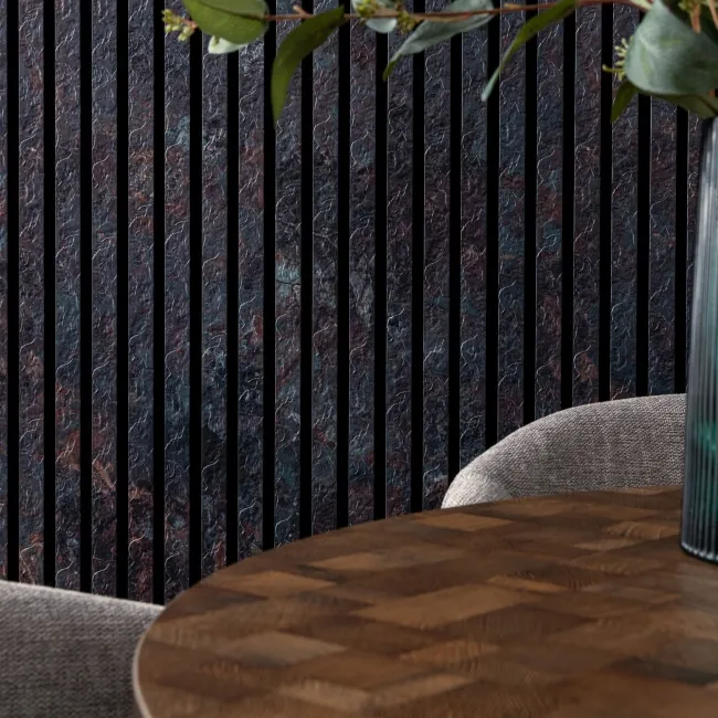 Trepanel Design® Dark Peacock Slate Effect Acoustic Wall Panels