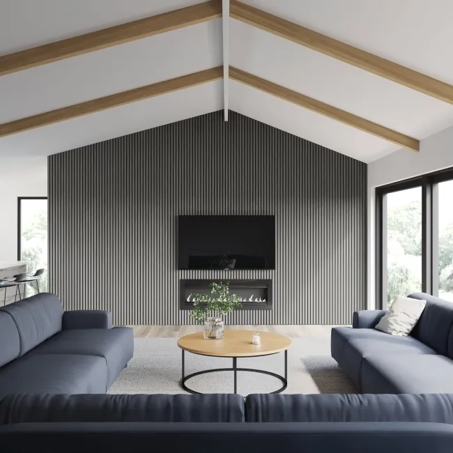 Trepanel XL® 3m Ash Grey Acoustic Wood Standard Slat Panels