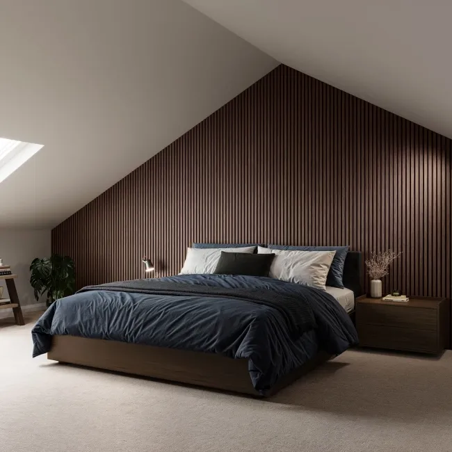 Trepanel XL® 3m Walnut Brown Acoustic Wood Standard Slat Panels