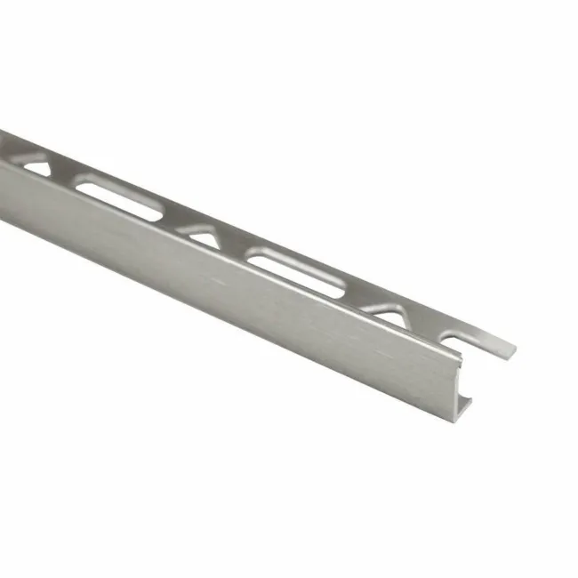 10mm Aluminium Straight Edge Brushed Effect Tile Trim