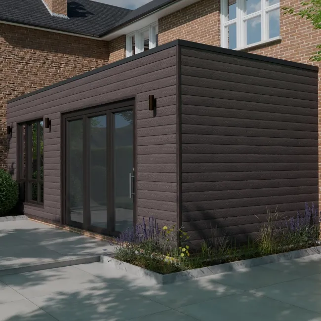 LuxeLine® Walnut Embossed Shiplap Composite Wall Cladding - 2900mm