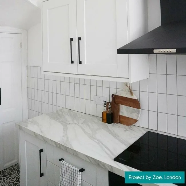 Chalk Farm Matt Flat White Mini Metro Tiles