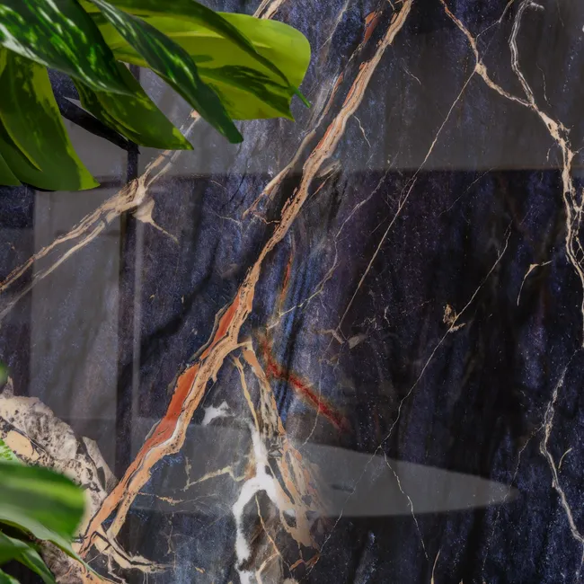 Trepanel Aqua Luxe® Blue Dramatic Marble Effect Embossed Gloss SPC XXL Wall Panel