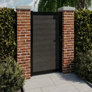 LuxeLine® Dark Grey Garden Gate 1730x900mm - Standard Handle Lock