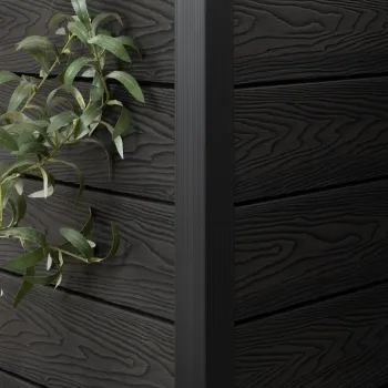 LuxeLine® Black Textured Composite Cladding Edging Corner Trim - 2500mm