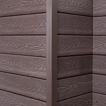 LuxeLine® Walnut Textured Composite Cladding Edging Corner Trim - 2500mm