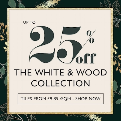25% Off White and Wood Collection