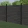 LuxeLine® Dark Grey Composite Fence Panel with Buried Aluminium Post 6ft
