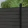 LuxeLine® Dark Grey Composite Fence Panel with Buried Aluminium Post 6ft