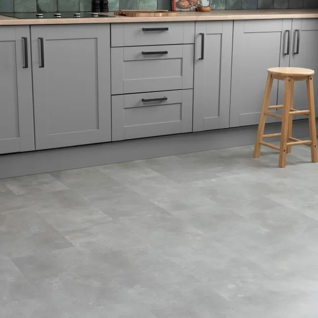 Trepanel Lux Mid Grey LVT Stone Effect SPC Vinyl Flooring