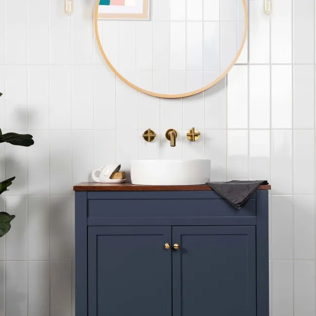 Rhian White Gloss Brick Ceramic Wall Tiles