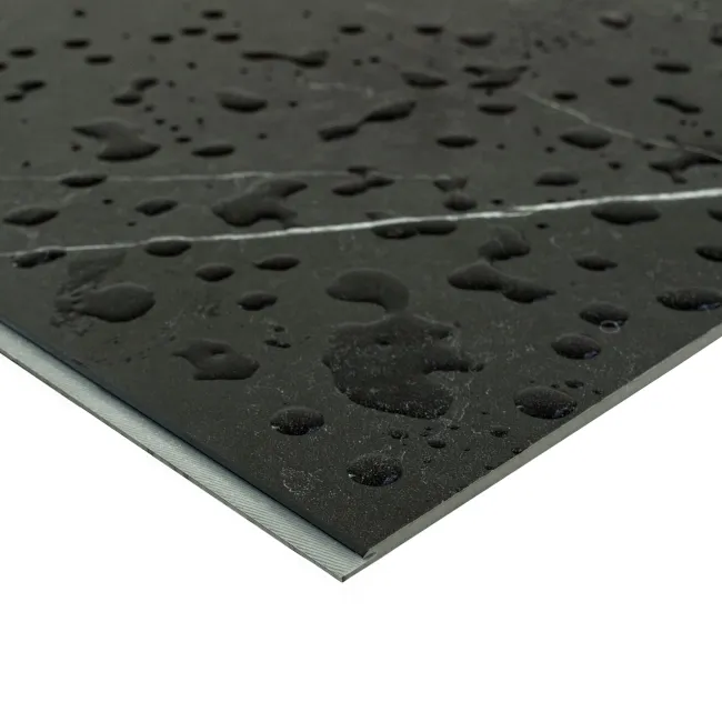 Trepanel Aqua Luxe® Black Marble Effect Embossed Satin SPC Wall Panel 4 Pack (Covers 2.80 SQM)