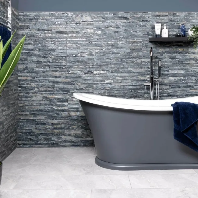Valentina Oceanic Blue Splitface Effect Wall Tiles