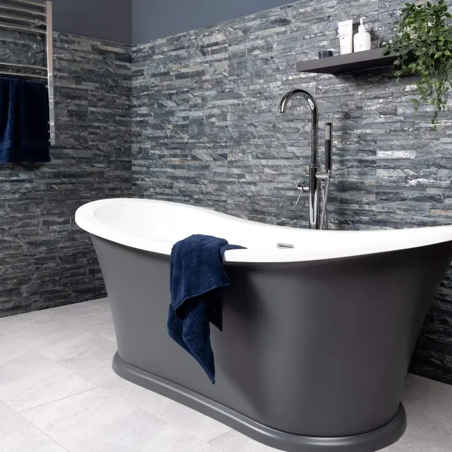 Valentina Oceanic Blue Splitface Effect Wall Tiles