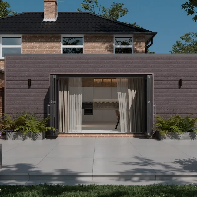 LuxeLine® Walnut Embossed Shiplap Composite Wall Cladding - 2900mm